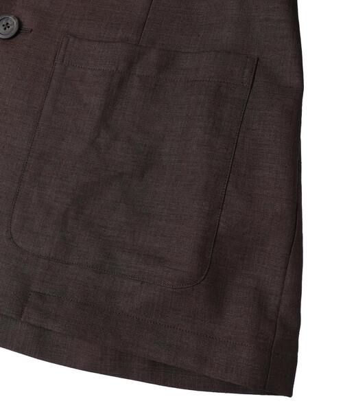CONVERSE TOKYO(コンバーストウキョウ)の「【HL】LINEN LIKE 2WAY TAILORED JACKET(テーラードジャケット・レディース・グレー/ブラウン・FREE)」の5枚目の写真