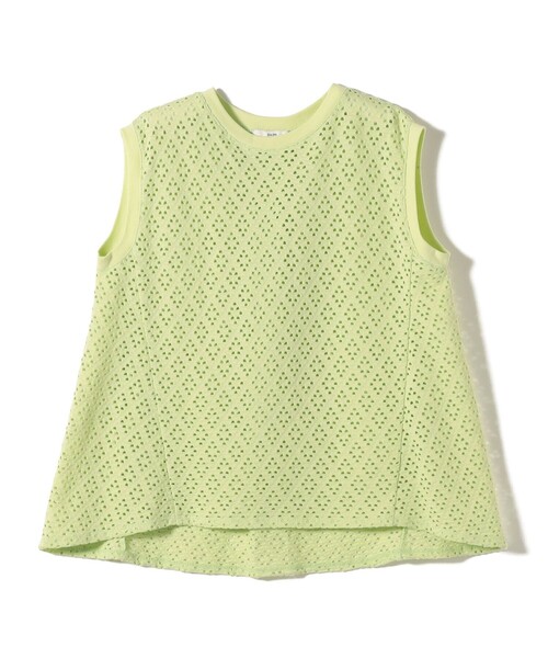 SHIPS(シップス)の「〈手洗い可能〉アイレット ノースリーブ フレア プルオーバー(Tシャツ/カットソー・レディース・ライトグリーン/ホワイト/ブラック・ONE SIZE)」の12枚目の写真