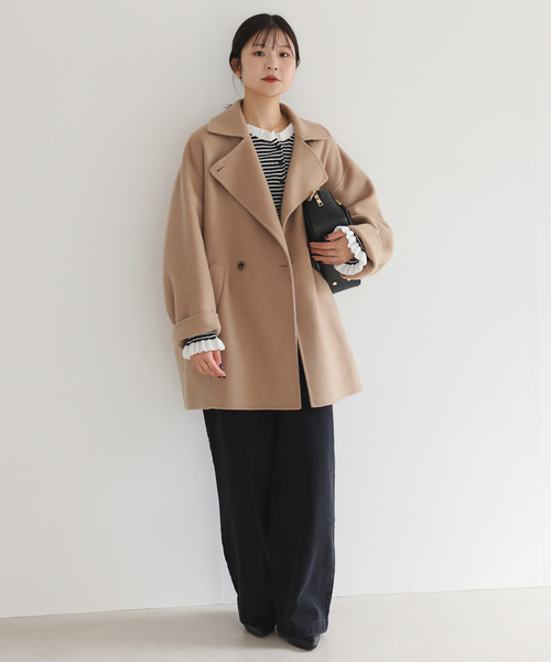 SLOBE IENA（スローブイエナ）の「《追加3》tyn.TGOR/トゴール フリルカーディガン J0102（カーディガン/ボレロ・レディース・ブラック/ライトグレー・FREE）」の11枚目の写真