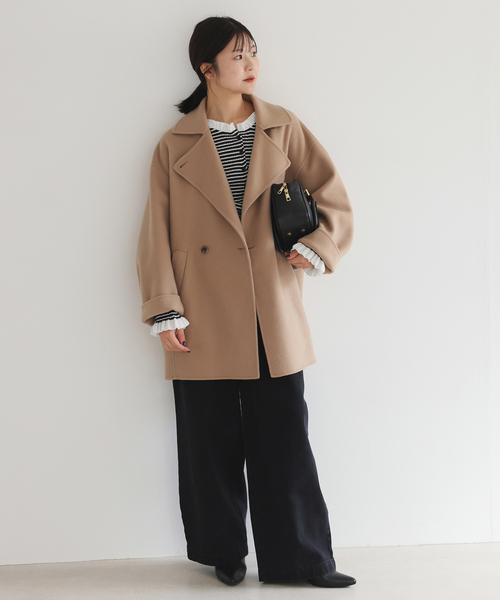 SLOBE IENA（スローブイエナ）の「《追加3》tyn.TGOR/トゴール フリルカーディガン J0102（カーディガン/ボレロ・レディース・ブラック/ライトグレー・FREE）」の12枚目の写真