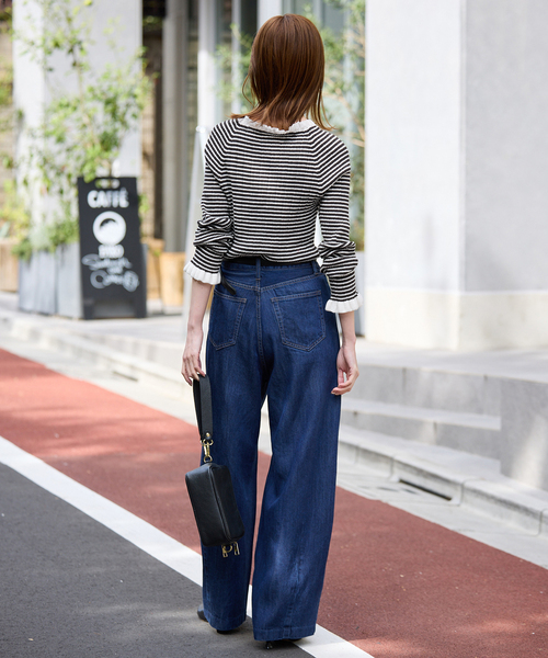 SLOBE IENA（スローブイエナ）の「《追加3》tyn.TGOR/トゴール フリルカーディガン J0102（カーディガン/ボレロ・レディース・ブラック/ライトグレー・FREE）」の21枚目の写真