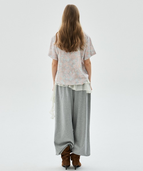 Mardi Mercredi(マルディメクルディ)の「TSHIRT FLEUR FLOWERMARDI / Tシャツ フルール フラワーマルディ(Tシャツ/カットソー・レディース・ピンクベージュ/ベージュ/パープル/ブルーグレー・FREE)」の18枚目の写真