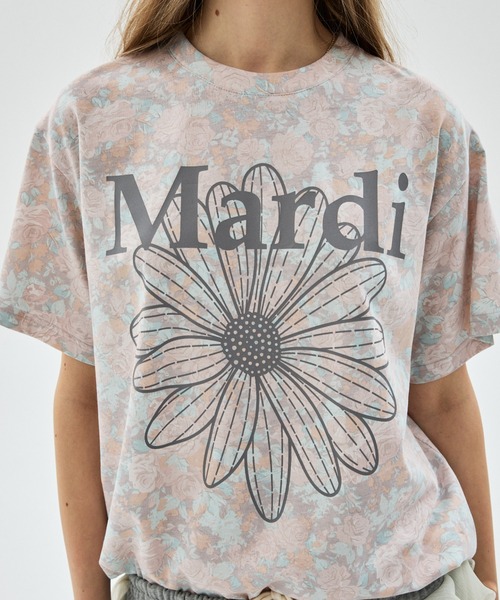 Mardi Mercredi(マルディメクルディ)の「TSHIRT FLEUR FLOWERMARDI / Tシャツ フルール フラワーマルディ(Tシャツ/カットソー・レディース・ピンクベージュ/ベージュ/パープル/ブルーグレー・FREE)」の19枚目の写真