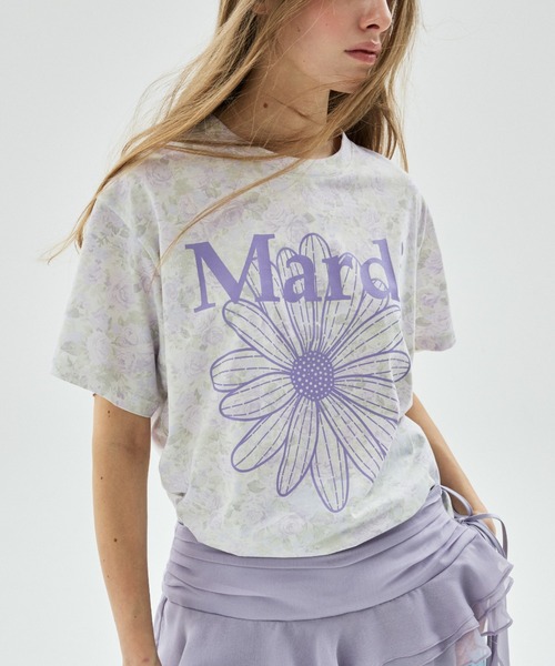 Mardi Mercredi(マルディメクルディ)の「TSHIRT FLEUR FLOWERMARDI / Tシャツ フルール フラワーマルディ(Tシャツ/カットソー・レディース・ピンクベージュ/ベージュ/パープル/ブルーグレー・FREE)」の14枚目の写真