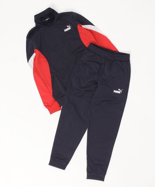 PUMA（プーマ）の「プーマ PUMA ESS BLOCK ポリ スーツ B（ジャージ・キッズ・ネイビー/グリーン/ブラック・120cm/130cm/140cm/150cm/160cm）」の3枚目の写真