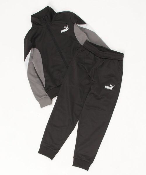 PUMA（プーマ）の「プーマ PUMA ESS BLOCK ポリ スーツ B（ジャージ・キッズ・ネイビー/グリーン/ブラック・120cm/130cm/140cm/150cm/160cm）」の2枚目の写真