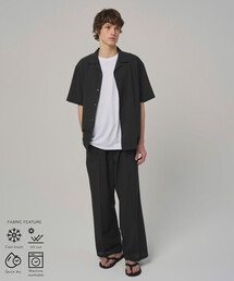 Firsthand（ファーストハンド）の「Firsthand ファーストハンド 機能性素材 オープンカラー ショートスリーブ シャツ セットアップ 3点セット   ウォッシャブル   UVカット   速乾性   接触冷感（セットアップ）」