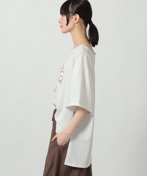 LAKOLE（ラコレ）の「スラブアソートロゴT / 671506（Tシャツ/カットソー・レディース・杢グレー/チャコール/イエロー・FREE）」の8枚目の写真