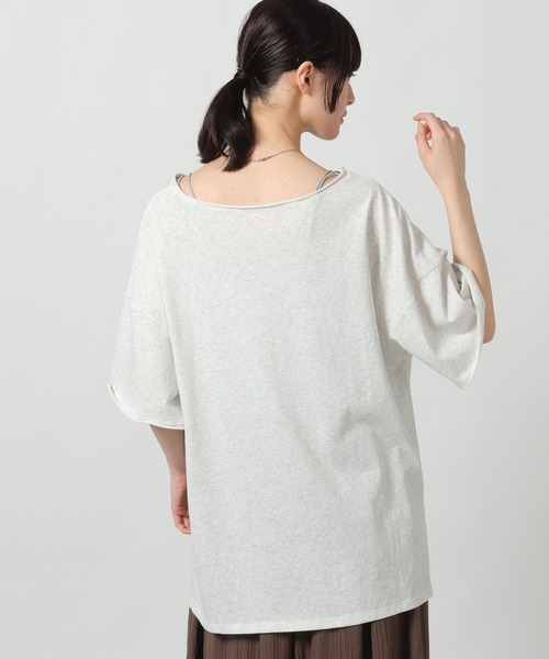 LAKOLE（ラコレ）の「スラブアソートロゴT / 671506（Tシャツ/カットソー・レディース・杢グレー/チャコール/イエロー・FREE）」の9枚目の写真