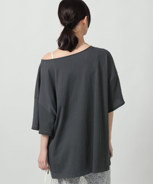 LAKOLE（ラコレ）の「スラブアソートロゴT / 671506（Tシャツ/カットソー・レディース・杢グレー/チャコール/イエロー・FREE）」の16枚目の写真