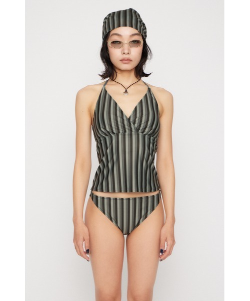 LAGUA GEM(ラグアジェム)の「STRIPE SET タンキニ(水着・レディース・ブラック/グレー・FREE)」の3枚目の写真