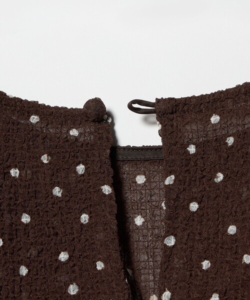 BEAUTY&YOUTH UNITED ARROWS（ビューティーアンドユースユナイテッドアローズ）の「ポリエステル ドット シアー ブラウス ウォッシャブル（シャツ/ブラウス・レディース・ダークブラウン/ブラック/オフホワイト・FREE）」の15枚目の写真