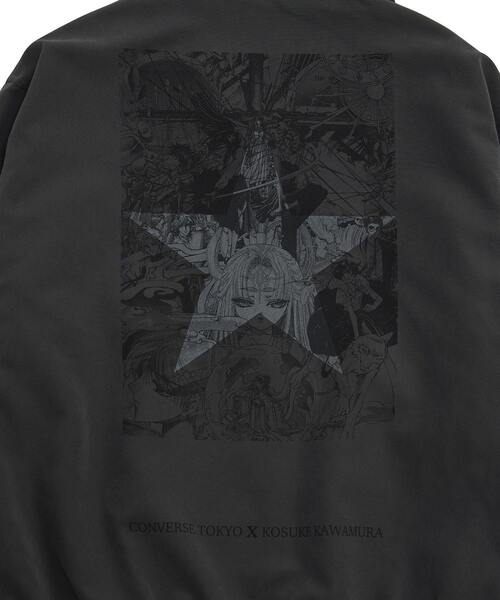 CONVERSE TOKYO（コンバーストウキョウ）の「【CLAMP】『X-エックス-』GRAPHIC COACH JACKET（ブルゾン・レディース・チャコールグレー・FREE）」の4枚目の写真