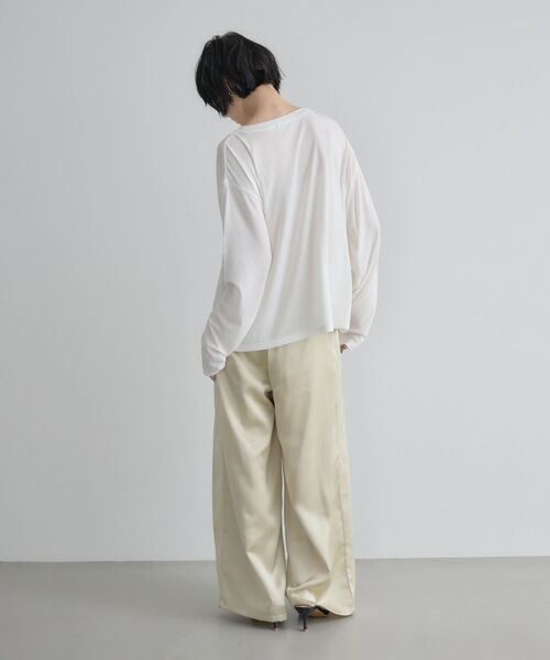 kivi(キヴィ)の「シアーオーバーT(Tシャツ/カットソー・レディース・ライトグリーン/ブラック/オフホワイト・FREE)」の19枚目の写真
