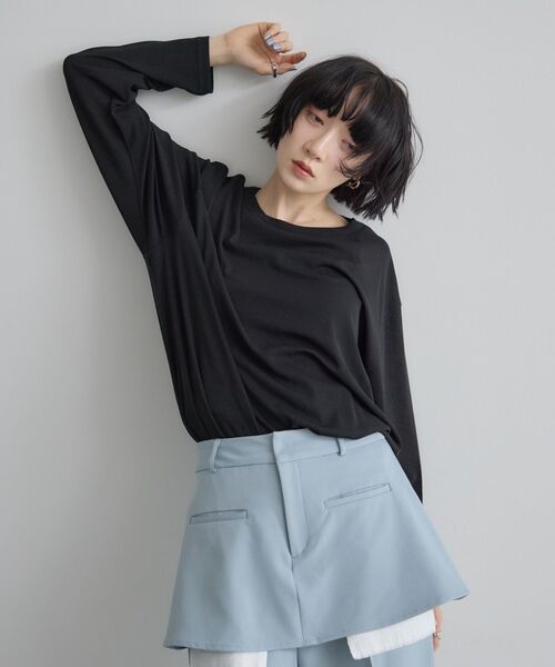 kivi(キヴィ)の「シアーオーバーT(Tシャツ/カットソー・レディース・ライトグリーン/ブラック/オフホワイト・FREE)」の20枚目の写真
