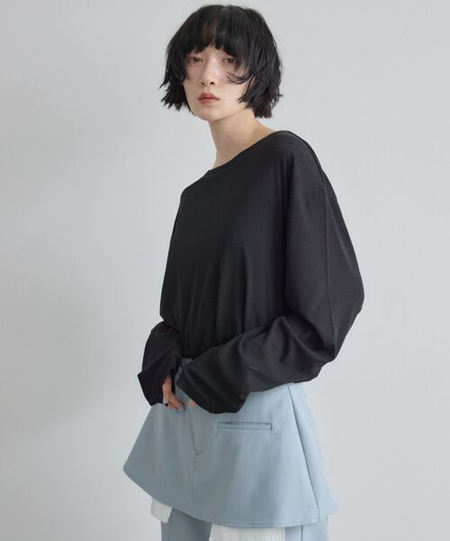 kivi(キヴィ)の「シアーオーバーT(Tシャツ/カットソー・レディース・ライトグリーン/ブラック/オフホワイト・FREE)」の21枚目の写真