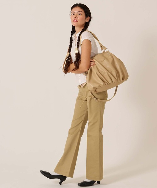 TINA：JOJUN（ティーナジョジュン）の「インサイド フラワー フレアパンツ TINA：JOJUN（その他パンツ・レディース・ベージュ/ブラウン・S/M）」の8枚目の写真