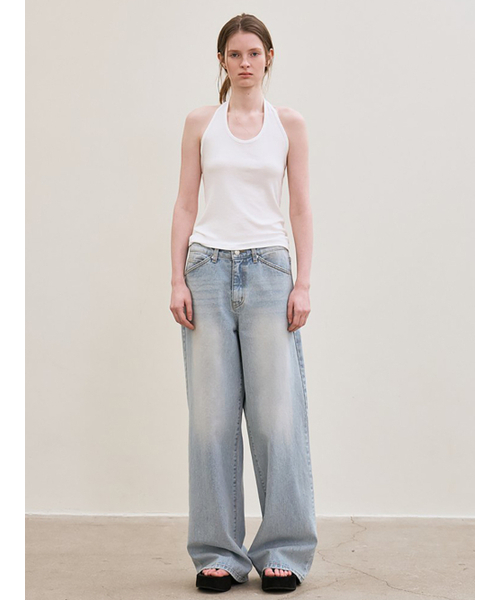 le（ル）の「ribbed halter top (white)（Tシャツ/カットソー・レディース・その他・FREE）」の3枚目の写真