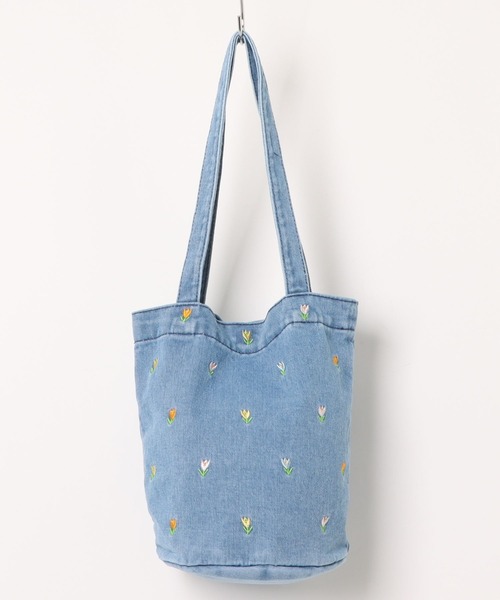 ammy.(エイミードット)の「【 ammy. / エイミードット 】 ミニ フラワー 刺繍 デニム トートバッグ(トートバッグ・レディース・ブラック/ライトブルー/ブルー/ブルー系その他/ブルー系その他2・FREE)」の14枚目の写真