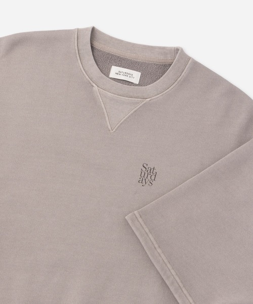 Saturdays NYC(サタデーズ ニューヨークシティ )の「Elliott Pigment Dyed SS Sweat(Tシャツ/カットソー・メンズ・グレー/ブラック系その他・XL/M/S/L)」の5枚目の写真