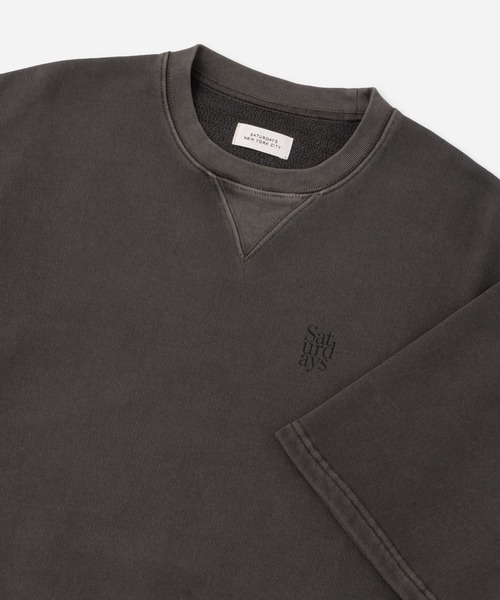 Saturdays NYC(サタデーズ ニューヨークシティ )の「Elliott Pigment Dyed SS Sweat(Tシャツ/カットソー・メンズ・グレー/ブラック系その他・XL/M/S/L)」の4枚目の写真