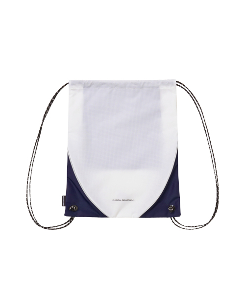 PHYPS MOTORCYCLE(フィップスモーターサイクル)の「Nylon Color Block Drawstring Bag White(バックパック/リュック・レディース・その他・FREE)」の2枚目の写真