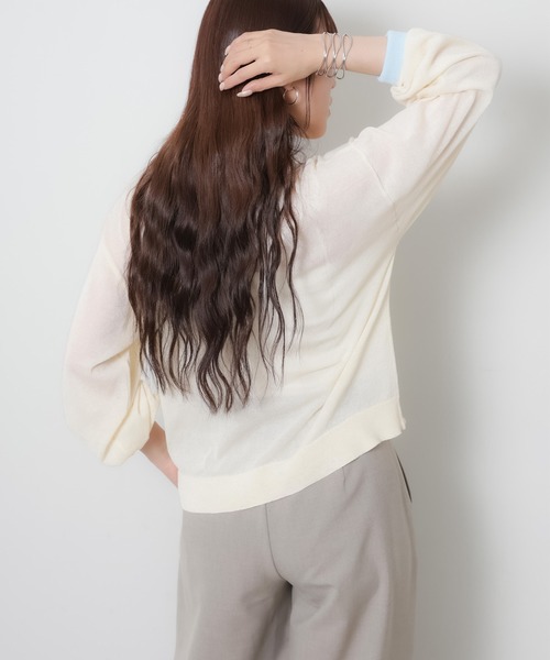Riberry(リベリー)の「【接触冷感】ハートボタン配色シアーカーディガン(カーディガン/ボレロ・レディース・アイボリー/ブラック/グレー/イエロー・FREE)」の18枚目の写真