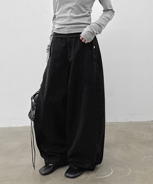 BLACKUP（ブラックアップ）の「[MADE] ピーコックバルーンコットンパンツ（その他パンツ・レディース・ブラック・SMALL/MEDIUM）」の4枚目の写真