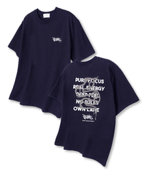 スネークリフ オーバーサイズ 半袖Tシャツ ネイビー