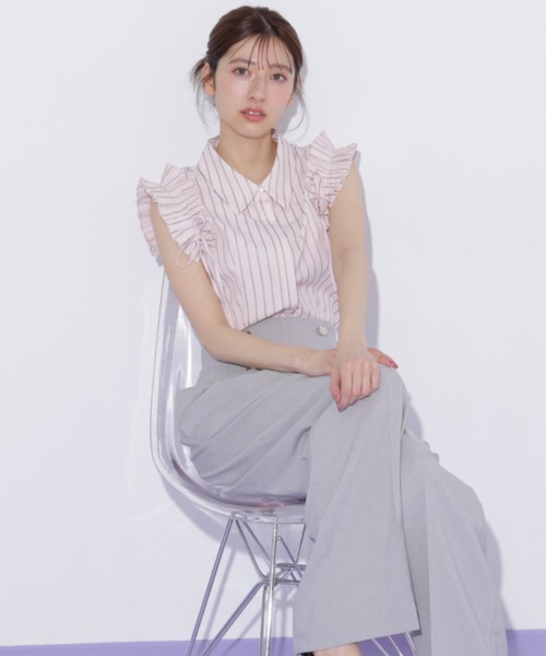 JILL by JILL STUART（ジルバイジルスチュアート）の「ショルダーフリルブラウス（シャツ/ブラウス・レディース・ピンク系その他/ホワイト/ブルー系その他・FREE）」の17枚目の写真