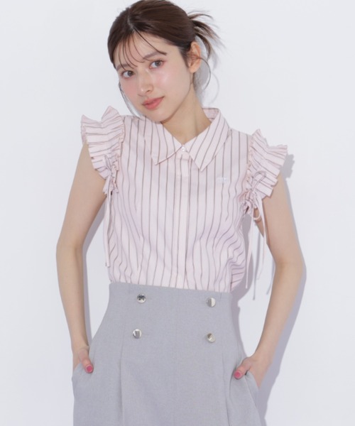 JILL by JILL STUART（ジルバイジルスチュアート）の「ショルダーフリルブラウス（シャツ/ブラウス・レディース・ピンク系その他/ホワイト/ブルー系その他・FREE）」の19枚目の写真