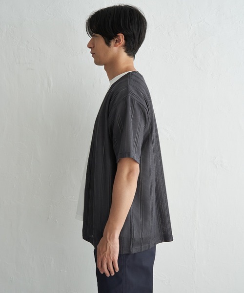 ikka(イッカ)の「【接触冷感/吸水速乾】ラッセルカーディガン冷感インナーセット【2点セット】(カーディガン/ボレロ・メンズ・グレー/ベージュ/ネイビー・XL/L/M/S)」の17枚目の写真