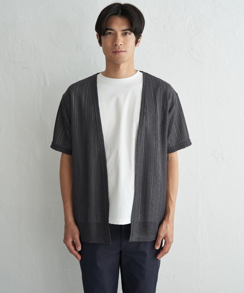 ikka(イッカ)の「【接触冷感/吸水速乾】ラッセルカーディガン冷感インナーセット【2点セット】(カーディガン/ボレロ・メンズ・グレー/ベージュ/ネイビー・XL/L/M/S)」の18枚目の写真