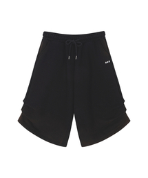 TONSIL（トンスル）の「ピンタックウォッシングロングバミューダパンツブラック（その他パンツ）」