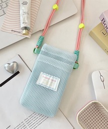 コードショルダーメッシュスマホポーチ