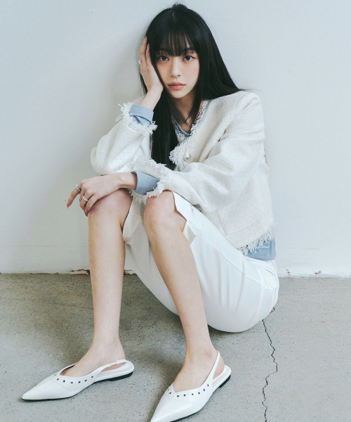 NICK&NICOLE(ニックアンドニコール)の「FRINGE TRIMMING TWEED JACKET_WHITE(テーラードジャケット・レディース・その他・FREE)」の3枚目の写真