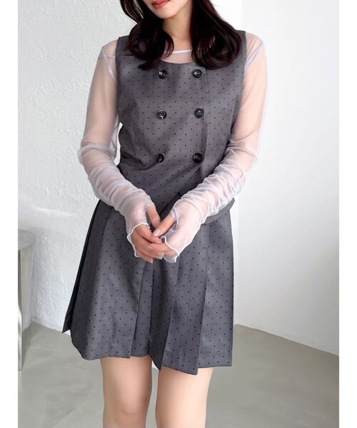 dazzlin(ダズリン)の「カーブデザインプリーツミニスカート(スカート・レディース・ベージュ/チャコールグレー/ブラック・MEDIUM/SMALL)」の12枚目の写真