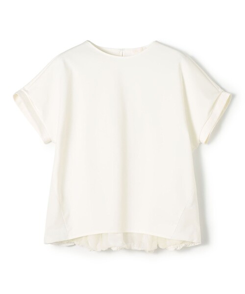 BALLSEY(ボールジィ)の「スムースポンチ コンビプルオーバー(Tシャツ/カットソー・レディース・ホワイト/ブラック/ブルー・S)」の2枚目の写真