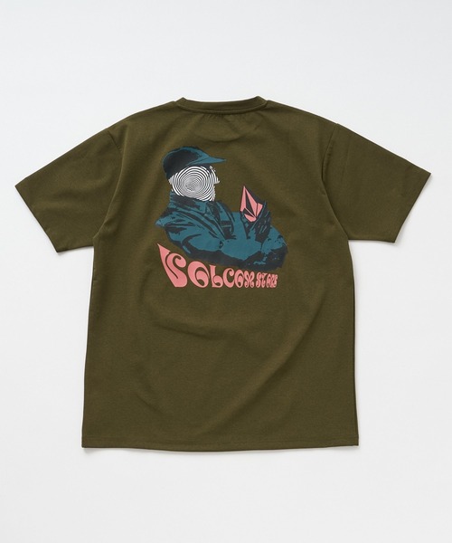 VOLCOM(ボルコム)の「VOLCOM メンズ SPIRITUAL STONE SS RASH TEE サーフTシャツ 【2026年夏モデル】(Tシャツ/カットソー・メンズ・ホワイト/ブラック/カーキ/ライトグリーン・SMALL/MEDIUM/LARGE/X-LARGE)」の3枚目の写真