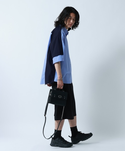 RAGEBLUE(レイジブルー)の「Switch Pattern Design Over Size Shirts/切り替えデザイン/オーバーサイズシャツ(シャツ/ブラウス・メンズ・ブルー系その他/ホワイト系その他・MEDIUM/LARGE)」の15枚目の写真