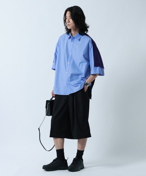 RAGEBLUE(レイジブルー)の「Switch Pattern Design Over Size Shirts/切り替えデザイン/オーバーサイズシャツ(シャツ/ブラウス・メンズ・ブルー系その他/ホワイト系その他・MEDIUM/LARGE)」の16枚目の写真