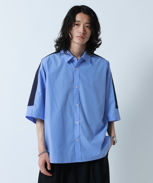 RAGEBLUE(レイジブルー)の「Switch Pattern Design Over Size Shirts/切り替えデザイン/オーバーサイズシャツ(シャツ/ブラウス・メンズ・ブルー系その他/ホワイト系その他・MEDIUM/LARGE)」の18枚目の写真