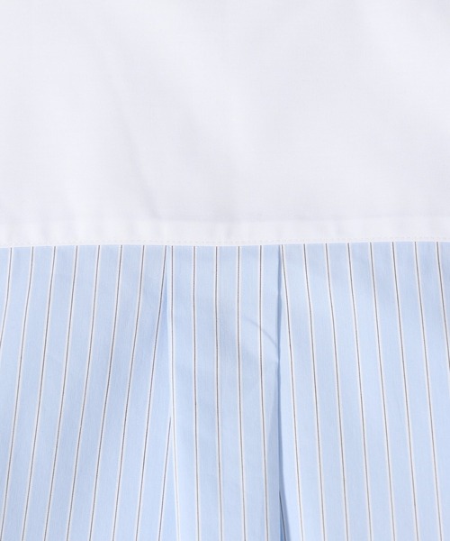 RAGEBLUE(レイジブルー)の「Switch Pattern Design Over Size Shirts/切り替えデザイン/オーバーサイズシャツ(シャツ/ブラウス・メンズ・ブルー系その他/ホワイト系その他・MEDIUM/LARGE)」の4枚目の写真