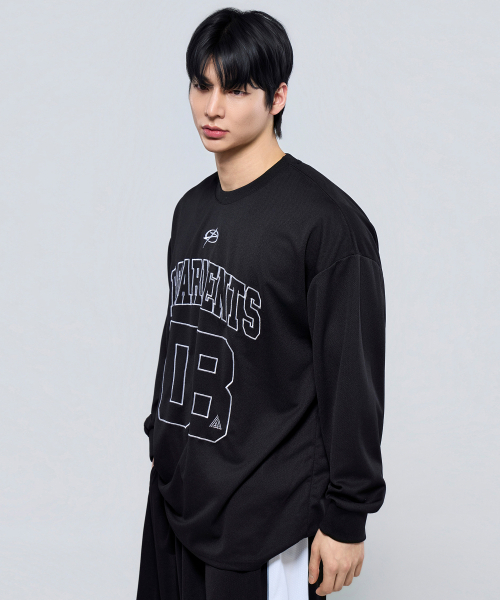 PHYSICAL GARMENTS（フィジカルガーメンツ）の「P2610 クールメッシュオーバーサイズロングスリーブ [ブラック]（Tシャツ/カットソー・メンズ・ブラック・1/2）」の13枚目の写真
