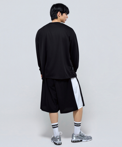 PHYSICAL GARMENTS（フィジカルガーメンツ）の「P2610 クールメッシュオーバーサイズロングスリーブ [ブラック]（Tシャツ/カットソー・メンズ・ブラック・1/2）」の17枚目の写真