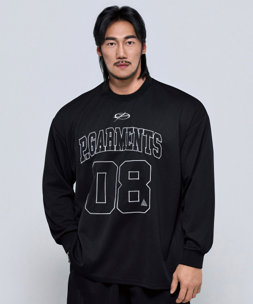 PHYSICAL GARMENTS（フィジカルガーメンツ）の「P2610 クールメッシュオーバーサイズロングスリーブ [ブラック]（Tシャツ/カットソー・メンズ・ブラック・1/2）」の18枚目の写真