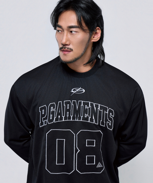 PHYSICAL GARMENTS（フィジカルガーメンツ）の「P2610 クールメッシュオーバーサイズロングスリーブ [ブラック]（Tシャツ/カットソー・メンズ・ブラック・1/2）」の19枚目の写真
