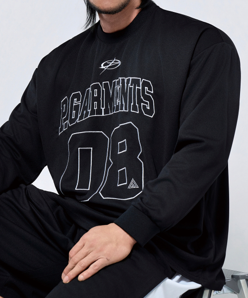 PHYSICAL GARMENTS（フィジカルガーメンツ）の「P2610 クールメッシュオーバーサイズロングスリーブ [ブラック]（Tシャツ/カットソー・メンズ・ブラック・1/2）」の22枚目の写真