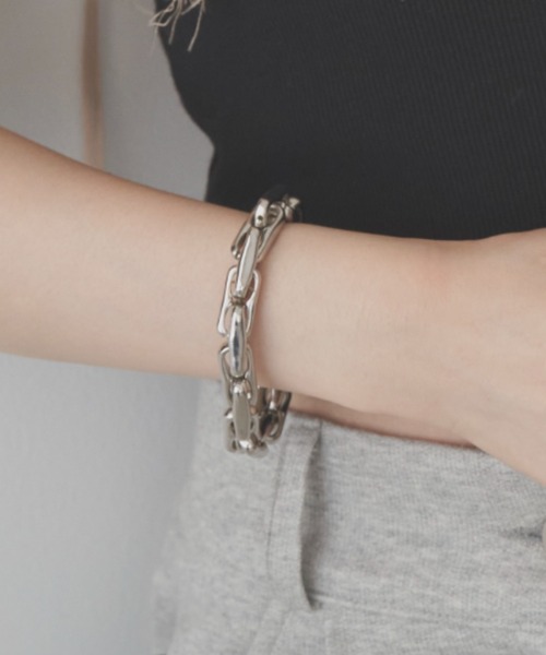 SOEMIN(ソミン)の「Chain bracelet/チェーンブレスレット(バングル/リストバンド・レディース・シルバー・FREE)」の11枚目の写真