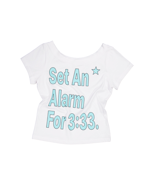 SETUP-EXE(セットアップイーエックスイー)の「ALARM WIDE NECK TOP / WHITE(Tシャツ/カットソー・レディース・その他・OS)」の3枚目の写真